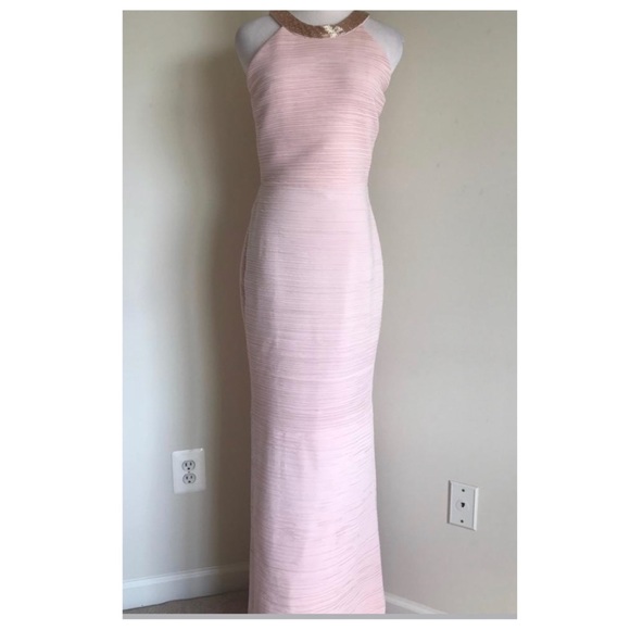 Carmen Marc Valvo Open Back Ruched Gown - Picture 4 of 12